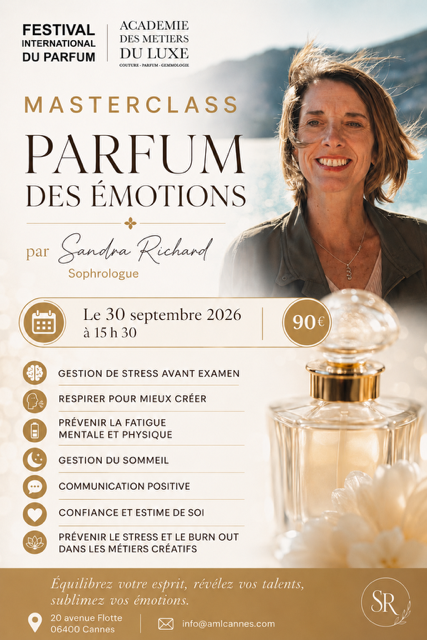 Masterclass Parfum des Emotions sophrologie 28 septembre